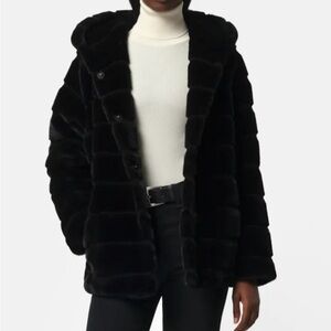 Apparis Goldy Faux Fur Black Coat